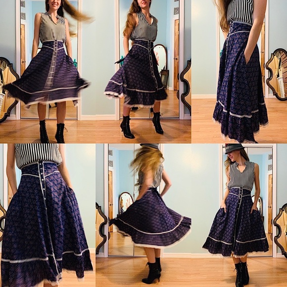 SOLD Jessica’s Gunnies vintage Midi Skirt - Picture 2 of 7
